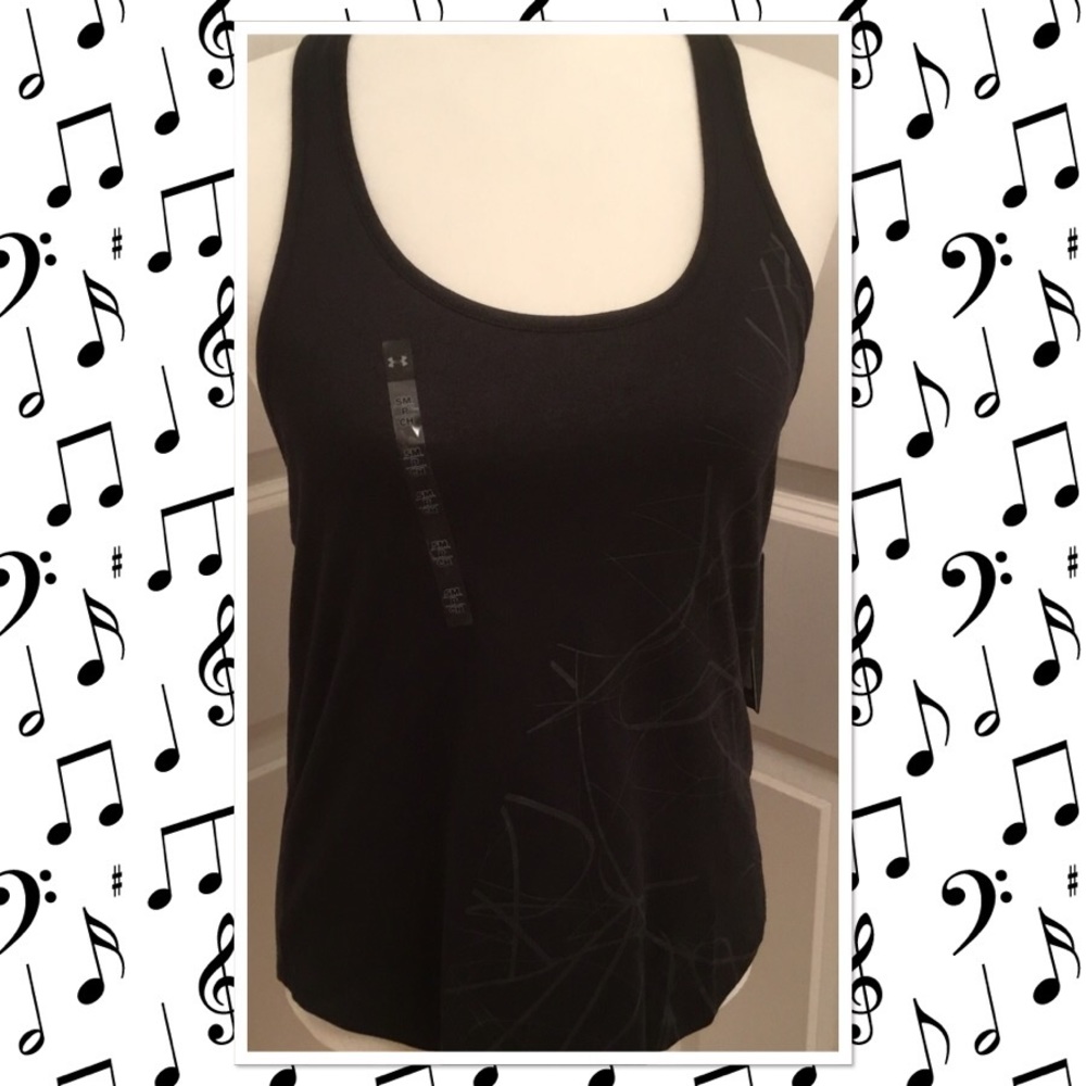 Under Armour Cross-back Tank Top - NWT Small Black